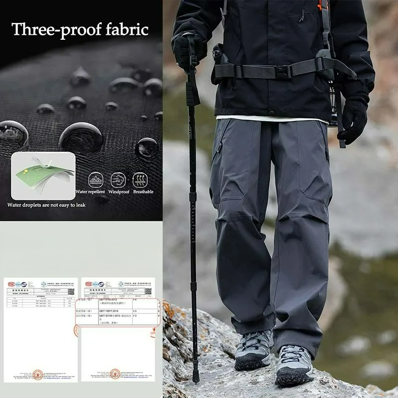 Calças de Escalada Masculinas  - Outdoor Sport Waterproof Pants avaliação e preço